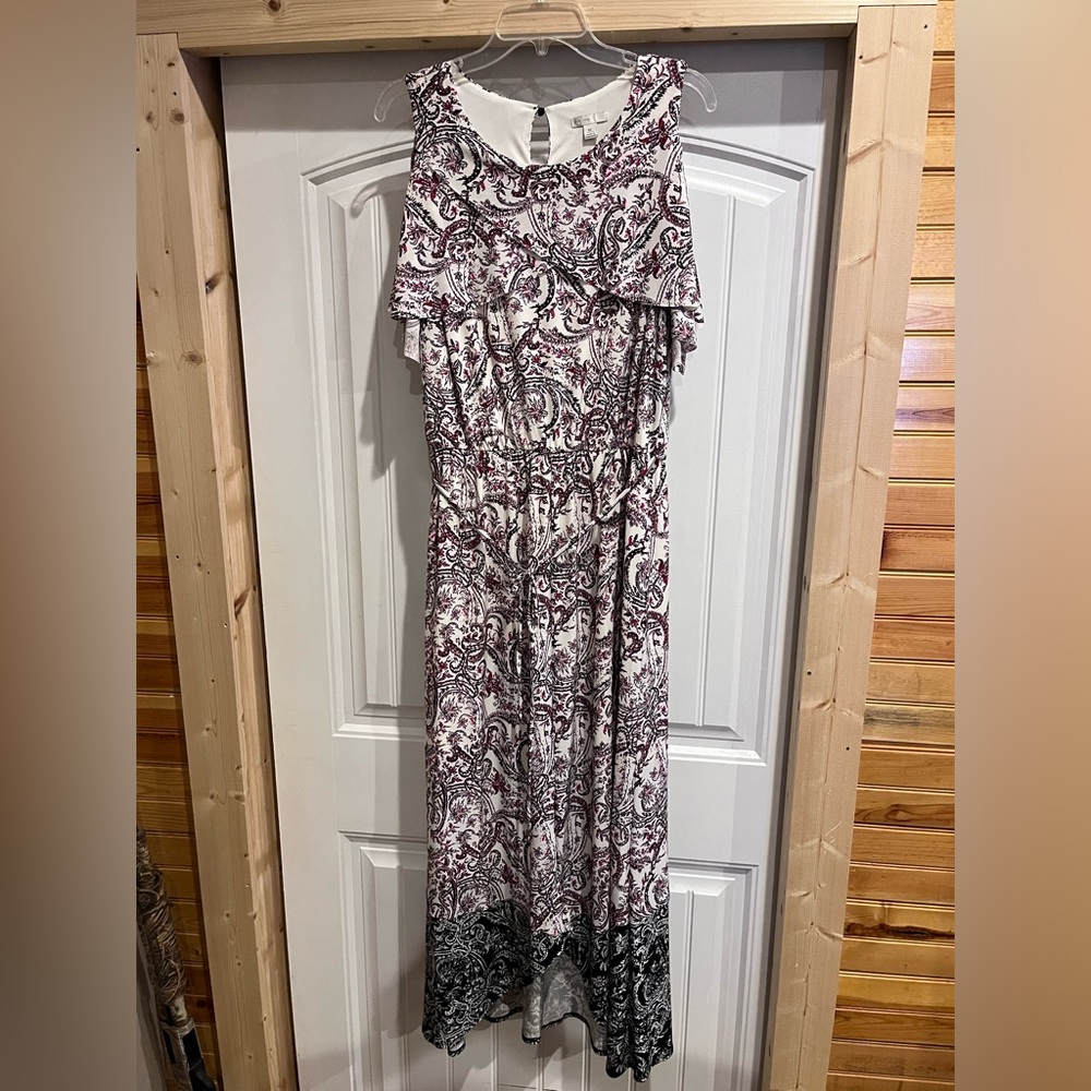 Peep shoulder dress